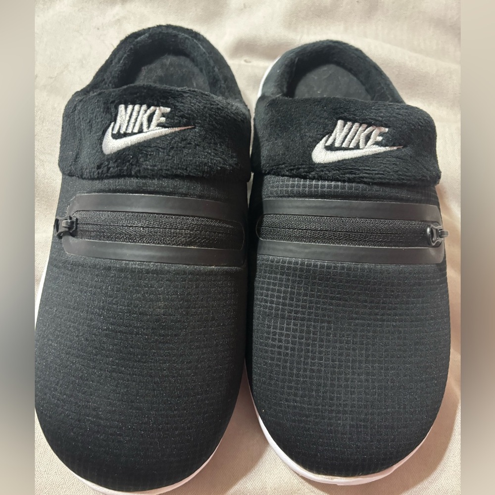 Nike Black Fleece-Lined Slip-Ons, size 7